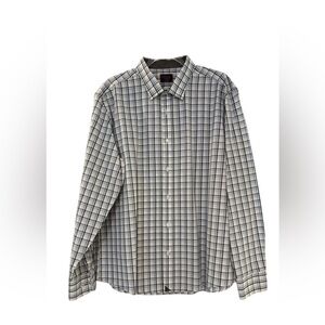 UNTUCKit Blue and White Casual Button Down Shirt